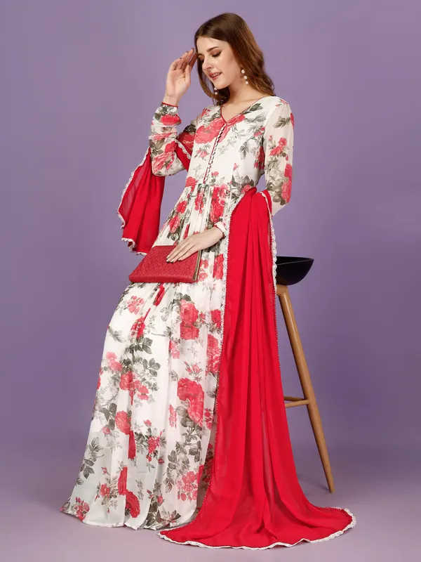 Fiesta_Bloom_Red_&_White_Floral_MexiDress_with_Dupatta