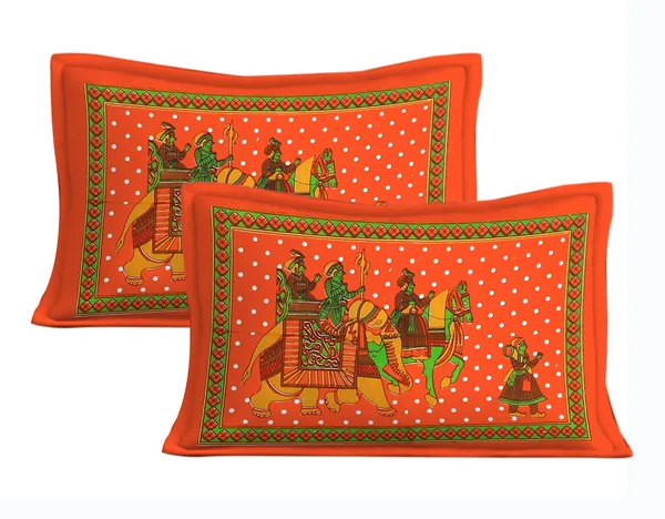 Jaipuri_Prints_Cotton_Double_Bedsheet_(Orange)