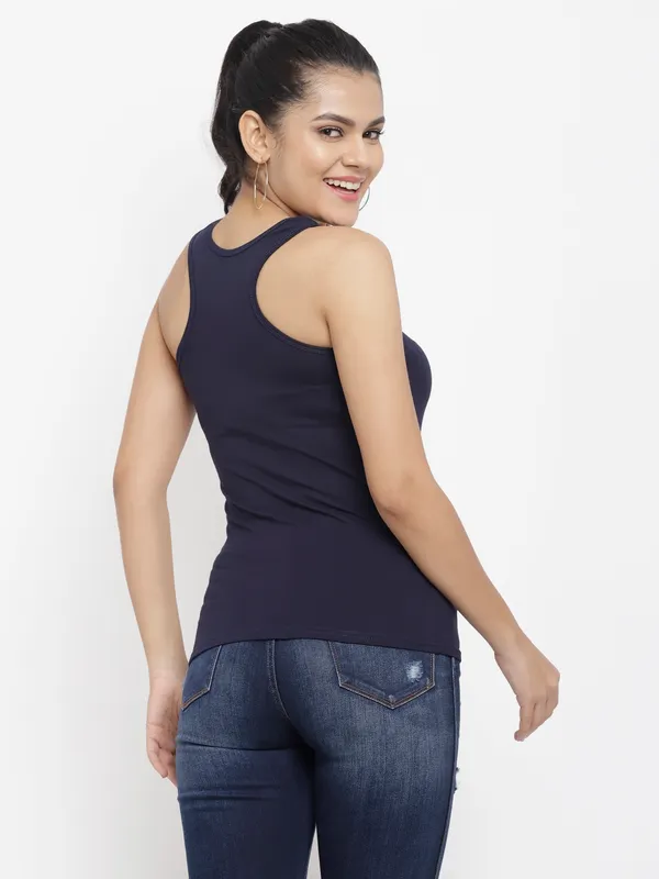 NavyBlue_Cotton_Lycra_Solid_Racer_Back_Tank_Top_Workout_Sports_Tshirts_For_Women