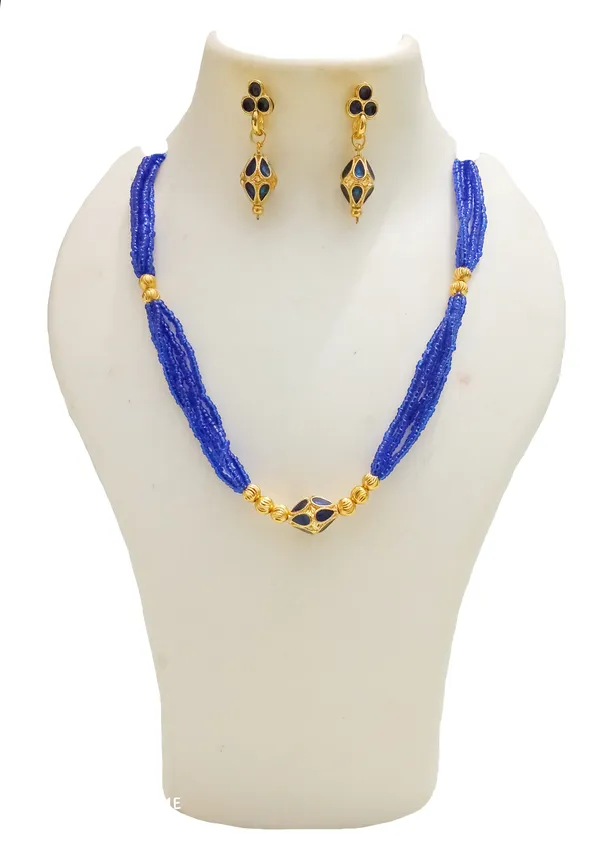 Assamese_Traditional_Jewellery_Blue_Moni_Mala_Set_For_Women