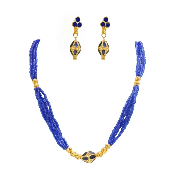 Assamese_Traditional_Jewellery_Blue_Moni_Mala_Set_For_Women
