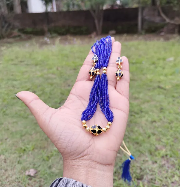 Assamese_Traditional_Jewellery_Blue_Moni_Mala_Set_For_Women