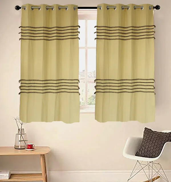 Pack_of_2_Cotton_Beige_Boho_Braids_Collection_Curtain_Set_for_Window_and_Door