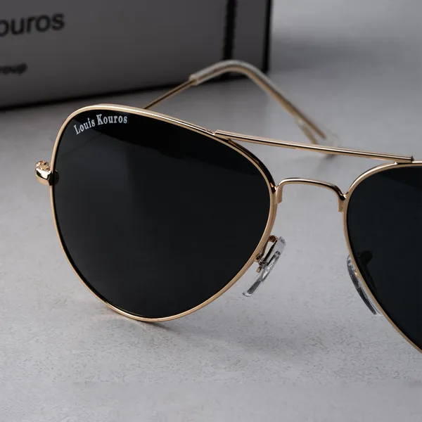 LOUIS_KOUROS__Black_Armstoner_Mirrored(Glass),_UV_Protection,_Toughened_Glass_Lens,_UV_Protection,_Night_Vision,_Aviator_Sunglasses_(62)__(For_Men_&_Women,_Black)