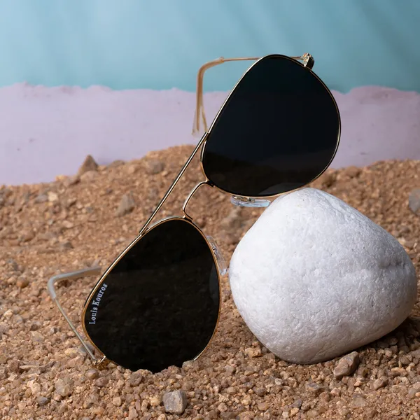 LOUIS_KOUROS__Black_Armstoner_Mirrored(Glass),_UV_Protection,_Toughened_Glass_Lens,_UV_Protection,_Night_Vision,_Aviator_Sunglasses_(62)__(For_Men_&_Women,_Black)