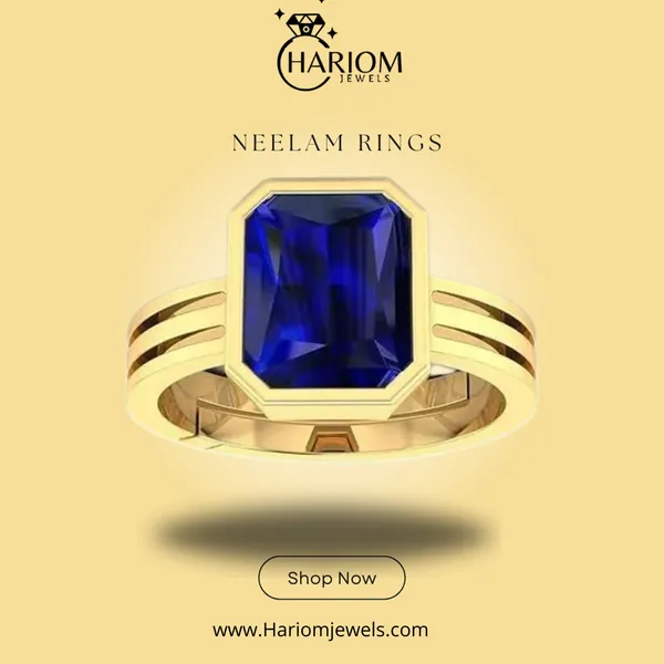 Neelam_Blue_Sapphire_Created_Gold_Plated_Adjustable_Ring_For_Men_&_Women_From_4.25_Ratti_to_20.25_Ratti