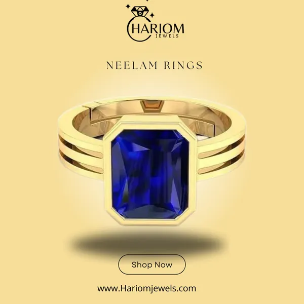 Neelam_Blue_Sapphire_Created_Gold_Plated_Adjustable_Ring_For_Men_&_Women_From_4.25_Ratti_to_20.25_Ratti