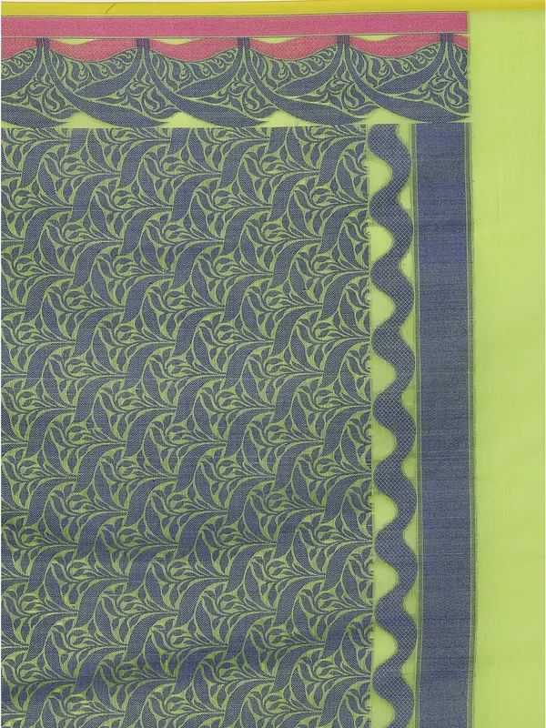 Green_Cotton_Blend_Banarasi_Sarees_For_Women