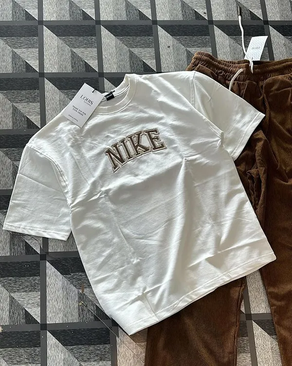 White_And_Coffee_Brown_Lycra_Cotton_Half_Sleeve_Casual_T-Shirt_And_Pant