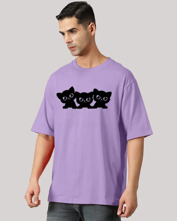 Purple_Oversized_Printed_Half_Sleeve_Cotton_T-Shirt_For_Men