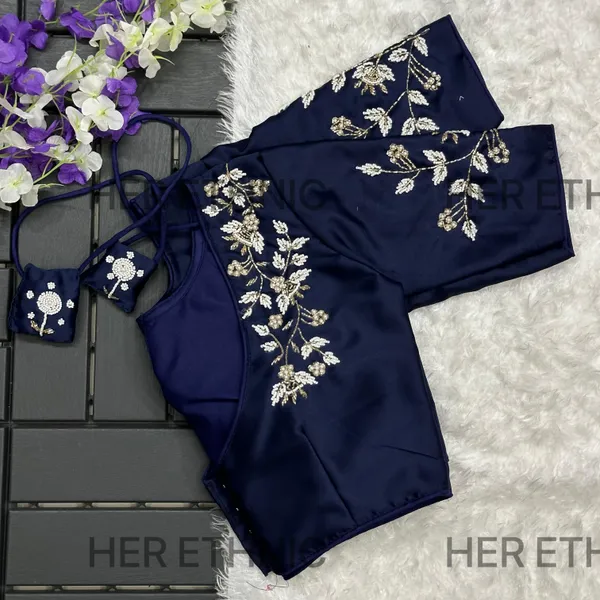 Navi_Blue__Women_Handwork_Boutique_Style_Blouse