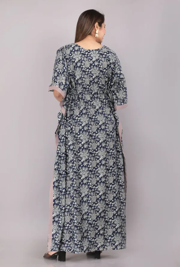 Navy_Blue_Pure_Cotton_Kaftan_For_Women