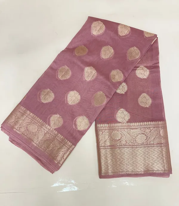 Humairah_Pure_Handloom_Light_Mauve_Cotton_Golden_Zari_Mina_Booti_with_Skirt_Banarasi_Zari_Border_and_Light_Mauve_Blouse