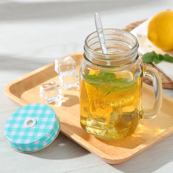 350ml_Drink_Coffee_Glass_Cup_with_Lid_and_Straw_Transparent,_Clear_Set_of_(2)