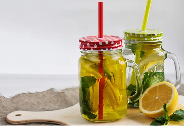 350ml_Drink_Coffee_Glass_Cup_with_Lid_and_Straw_Transparent,_Clear_Set_of_(2)