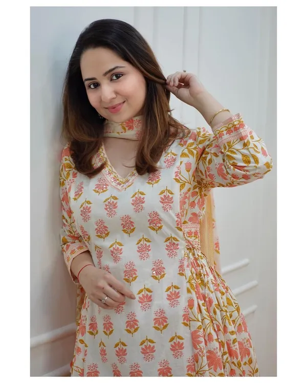 Orange_Cotton_Afghani_Party_Wear_Suit_and_Dupatta_Set_For_Women
