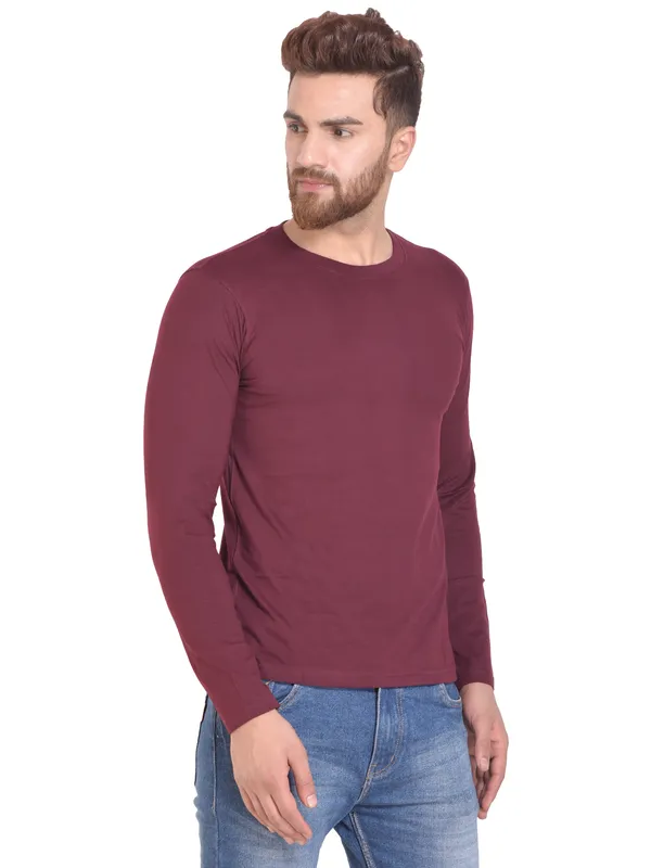 Pack_Of_2_White_Maroon_Cotton_T_Shirt_For_Men
