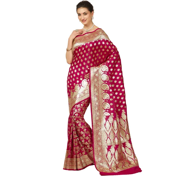 Pink_Satin_Silk_Banarasi_Sarees_For_Women