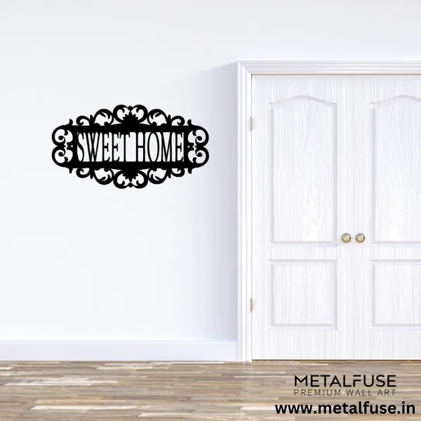 Metal_Wall_Art_for_Home_Decoration__|_Sweet_Home_|_Black