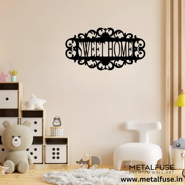 Metal_Wall_Art_for_Home_Decoration__|_Sweet_Home_|_Black