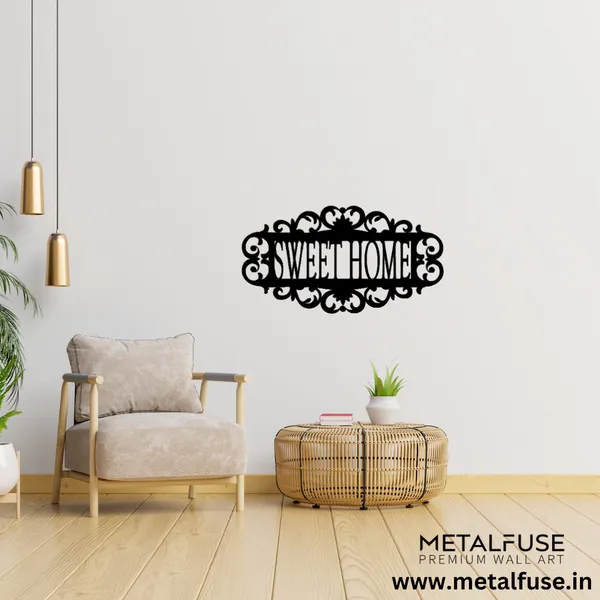 Metal_Wall_Art_for_Home_Decoration__|_Sweet_Home_|_Black