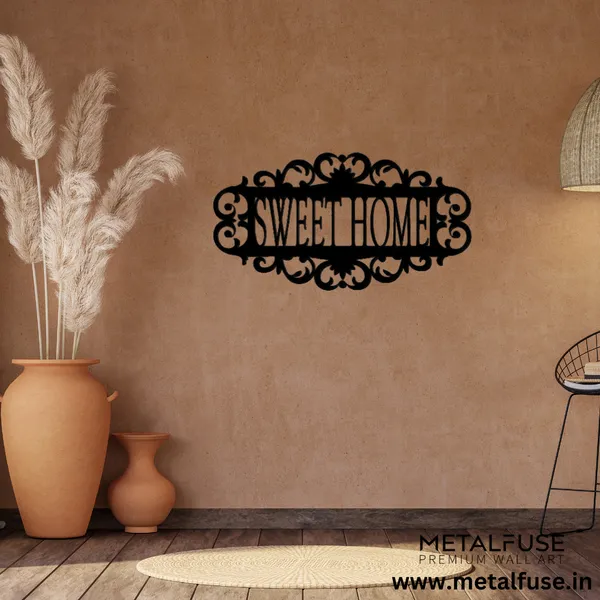 Metal_Wall_Art_for_Home_Decoration__|_Sweet_Home_|_Black