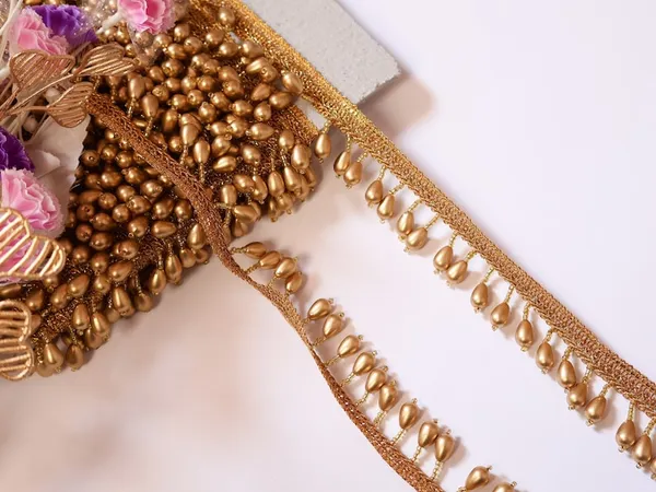 Matte_Gold_Beads_Premium_Lace_For_Women