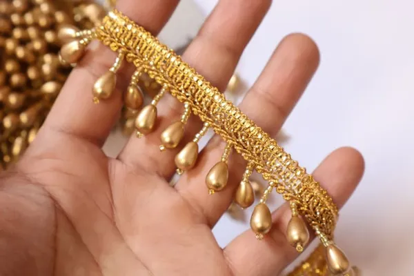 Matte_Gold_Beads_Premium_Lace_For_Women