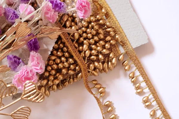 Matte_Gold_Beads_Premium_Lace_For_Women