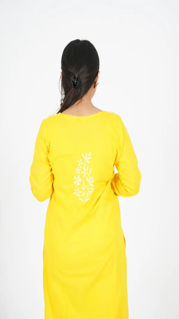 Yellow_Cotton_Casual_Long_Kurti_For_Women
