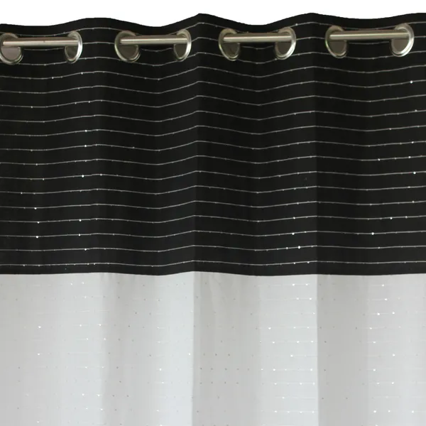Pack_of_2_Cotton_White_Black_Harmony_Sequence_Collection_Eyelet_Curtainfor_Window_and_Door