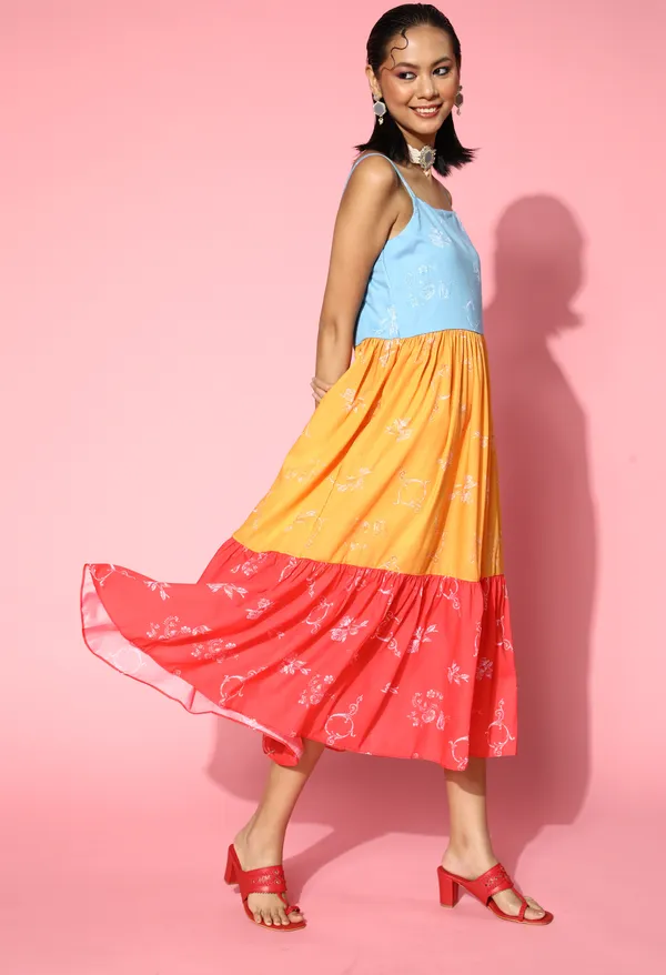 Blue_Stylish_Colourblocked_Sundress_Dress_For_Women