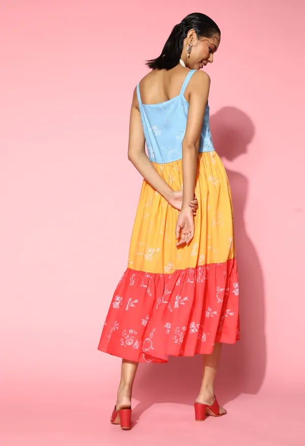 Blue_Stylish_Colourblocked_Sundress_Dress_For_Women