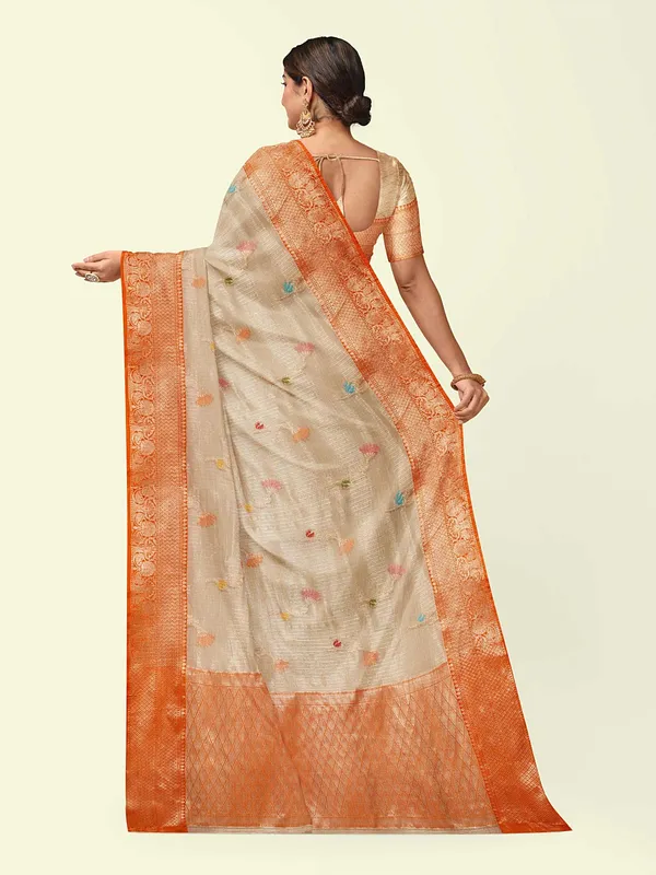 Light_Pink_Cotton_Blend_Banarasi_Sarees_For_Women