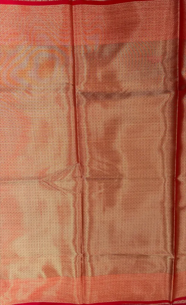 Humairah_Presents_Magenta_Plain_Satin_Silk_with_Contrast_Red_Zari_Border_and_Red_Blouse_Banarasi_saree
