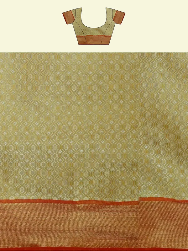 Yellow_Cotton_Blend_Banarasi_Sarees_For_Women