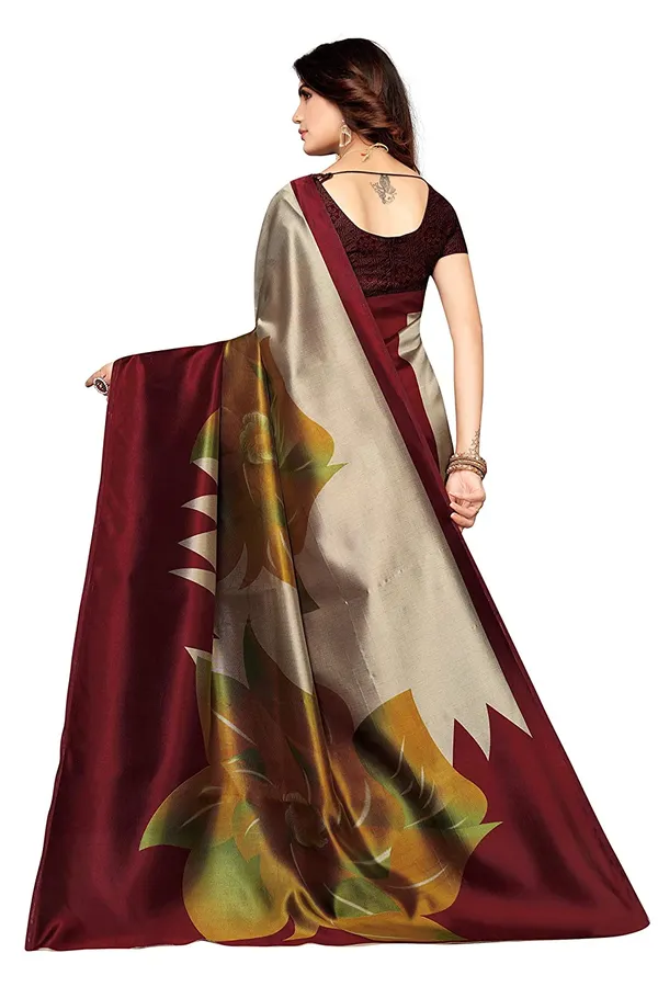 Maroon_Printed_Art_Silk_Traditional_Saree