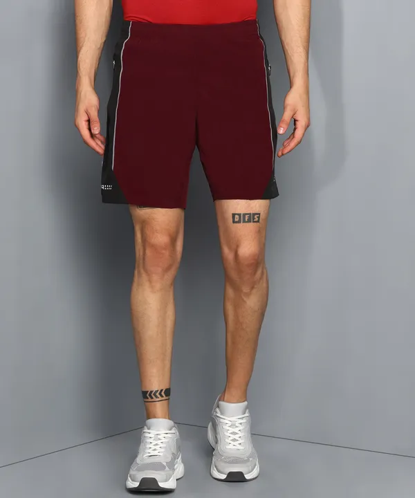 Mehroon_&_Black_Shorts_For_Men