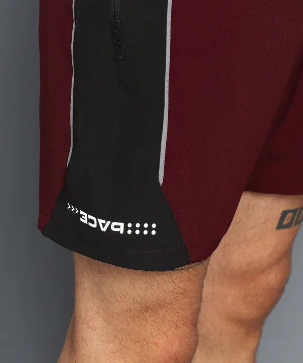 Mehroon_&_Black_Shorts_For_Men
