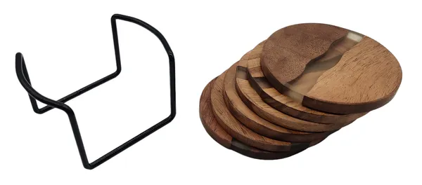 Coaster_Set_Circle_(River)_(S/6_With_Stand)