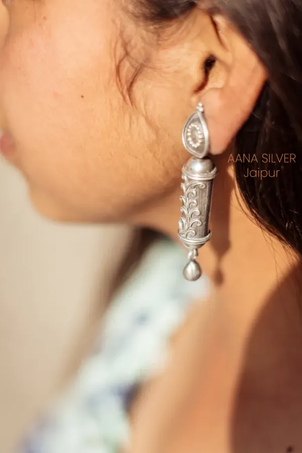 925_Pure_Sterling_Silver_|_Aabharan_Statement_Earrings_|_Well_Stamped_&_Hallmarked