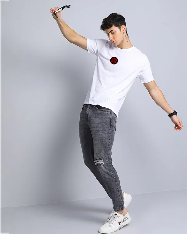 White_Printed_Half_Sleeve_Cotton_T-Shirt_For_Men