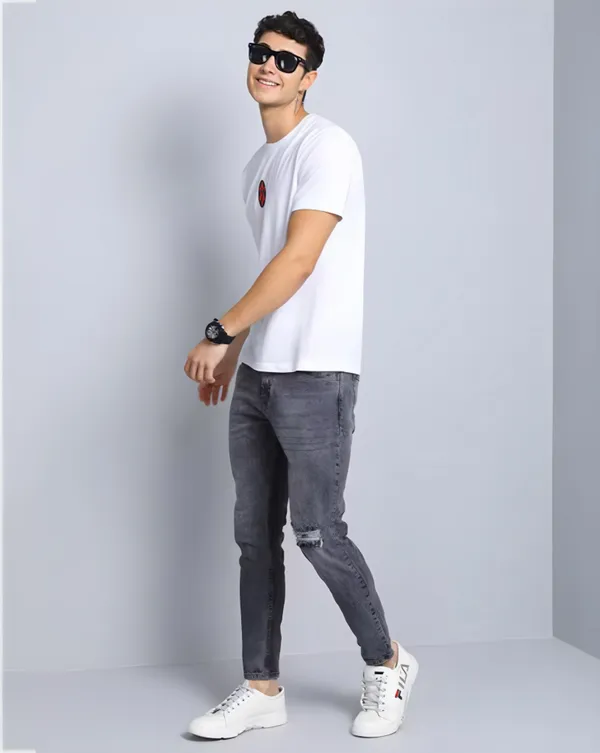 White_Printed_Half_Sleeve_Cotton_T-Shirt_For_Men