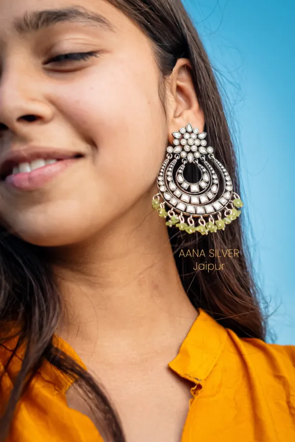 925_Pure_Sterling_Silver_|_Kundan_Earrings_|_Well_Stamped_&_Hallmarked
