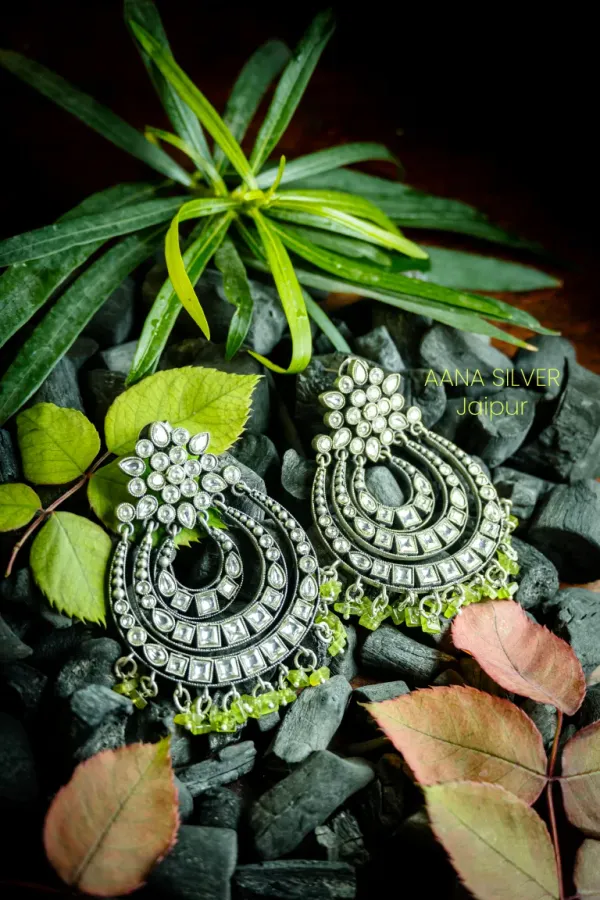 925_Pure_Sterling_Silver_|_Kundan_Earrings_|_Well_Stamped_&_Hallmarked