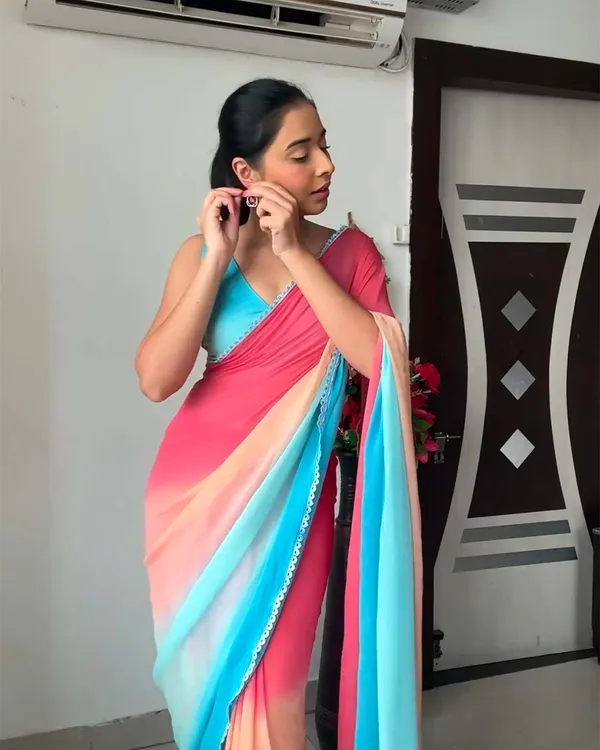 Dual_Colour_1-Minute_Ready_To_Wear_Georgette_Saree_With_Blouse_Piece