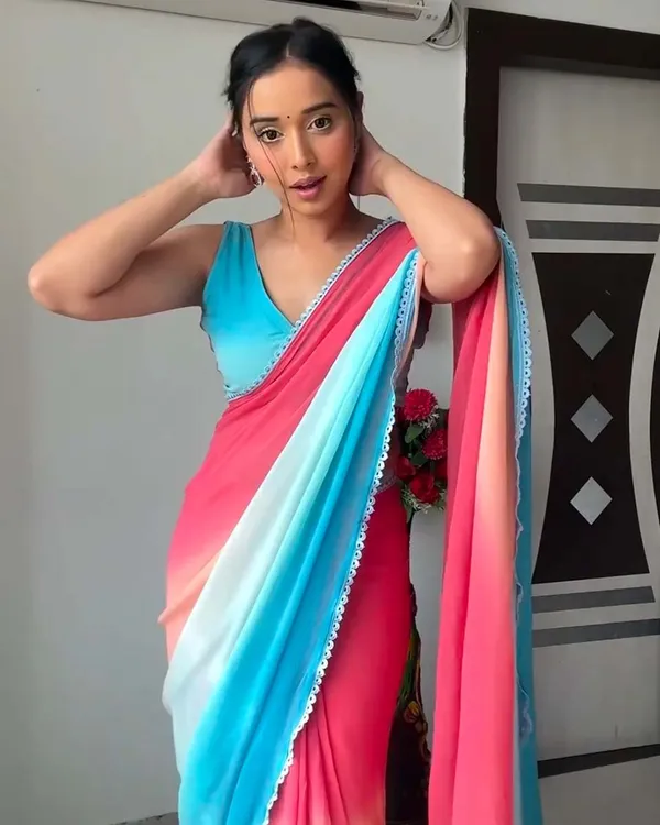 Dual_Colour_1-Minute_Ready_To_Wear_Georgette_Saree_With_Blouse_Piece