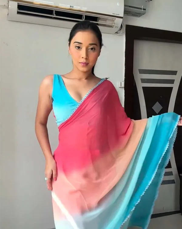 Dual_Colour_1-Minute_Ready_To_Wear_Georgette_Saree_With_Blouse_Piece