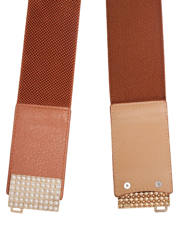 Tan_Artificial_Leather_Belt_For_Women