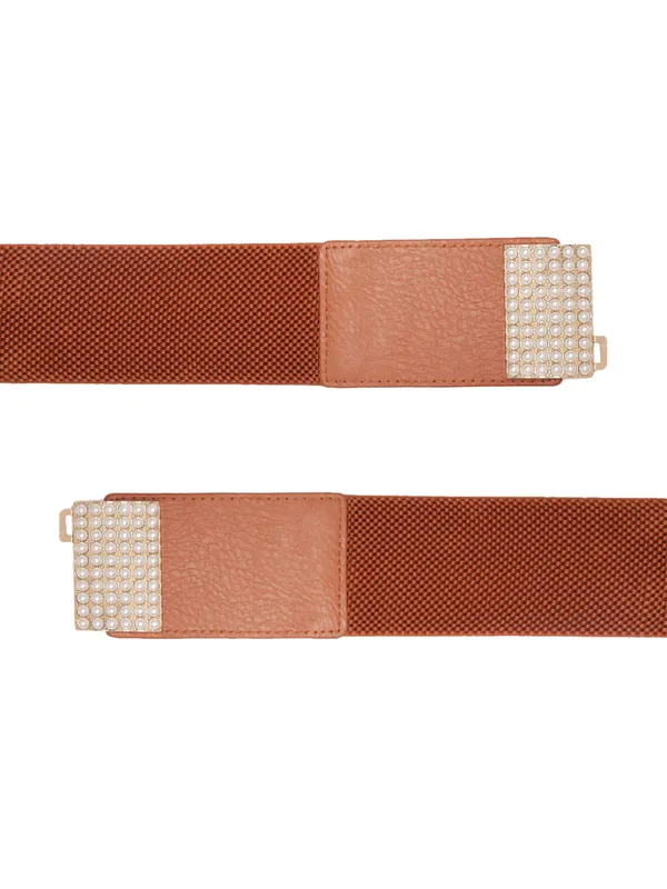 Tan_Artificial_Leather_Belt_For_Women
